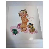 Vintage BELL TELEPHONE Baby Girl Print Advertising Ad 1940s 1950s