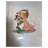 Vintage BELL TELEPHONE Baby Girl Print Advertising Ad 1940s 1950s