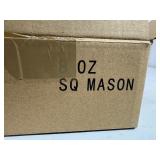 Lot of 8oz Square Mason Jars