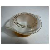 Vintage Pyrex Old Orchard 1 Qt Lidded Casserole Dish Yellow