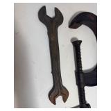 Vintage 6” Clamp Deep heavy duty USA & Wrench