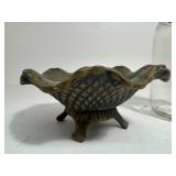 Vintage CALIF USA POTTERY Footed Pedestal Dish & Mason Jar