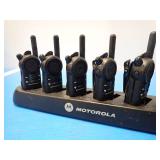 Set of Motorola Walkie Talkies // Includes 6 radios with clips and Charging station with charging cable