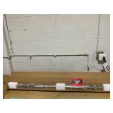60 Inch Threaded Chrome Barbell Bar, 1 Inch Barbell Diameter with Ring Collars - STBB-60