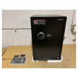 Grimtron Biometric Gun Safe  with Storage Rack & Door Organizer (12.99"D x 13.78"W x 19.69"H).