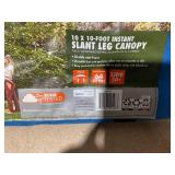 Ozark Trail 10x10 Instant Slant Leg Pop Up Canopy Tent  Pop-Up Outdoor Shelter for Camping, Tailgating & Beach  Blue