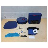 bObsweep Dustin Wi-Fi Connected Self-Emptying Robot Vacuum and Mop, Navy