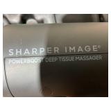 Sharper Image® Powerboost® Deep Tissue Percussion Massager Version 3.0, Massage Gun w/ 5 Attachments, 6 Speed Settings