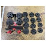 Free Weight Set with Connector, 6 in1 Dumbbells Set Used as Barbell, Kettlebells, Push up Stand, Fitness Exercises for Home Gym Suitable Men/Women
