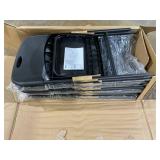 Amazon Basics Sturdy Foldable Plastic Chair, Portable, 350-Pound Capacity, Black, 6-Pack