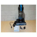 BISSELL Upright Vacuum, PowerForce Helix, Bagless, Lightweight and Powerful, Helix Dirt Separation System, Hard Floor and Carpet, Hose, Wand, Dusting Brush and Crevice Tool, 3313, Black/Blue
