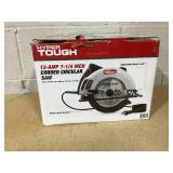 Hyper Tough 12 Amp Corded 7-1/4 inch Circular Saw with Steel Plate Shoe, Adjustable Bevel, Blade & Rip Fence