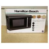 Hamilton Beach 1.1 cu ft Countertop Microwave Oven, Black and Stainless Steel