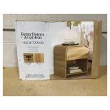 Better Homes & Gardens Juliet Nightstand with USB, Light Honey Finish
