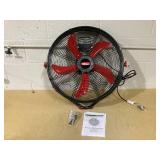 Hyper Tough New 20 inch High Velocity Sealed Motor Drum Fan with Wall Mount