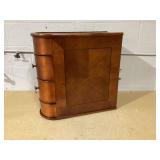 Eric 24 in. Brown Solid Wood Chairside End Table, Two-Drawer Narrow Side Table, Fully Assembled