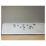 Roundhill Bamboo Print 4-Panel Framed Room Screen/Divider, white