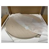 Holm 36 in. Alder White Round MDF Top Coffee Table