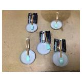 LOT OF 5 Brooklyn Steel Co. Nonstick Mini Fry Pan Printed Pointed Spatula 2-Pc Set Bklyn