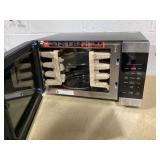 Galanz 0.9 Cu ft Air Fry Countertop Microwave, 900 Watts, Stainless Steel, New