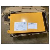 1100lbs Hydraulic Lift Table Cart. 34" Lifting Height, Manual Single Scissor Lift Table with 4 wheels and Non- Slip Pad, Hydraulic Scissor Cart for Material Handling, Yellow