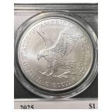 2025 AMERICAN SILVER EAGLE PCGS MS70