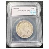 1906-O US BARBER HALF DOLLAR ICG G QUALITY