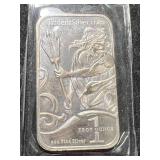 1 TROY OZ .999 FINE SILVER TRIDENTSILVER BAR