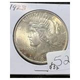 1923 US PEACE SILVER DOLLAR