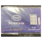 2.5 GRAMS .999 FINE SILVER IGR BAR
