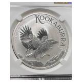2024 AUSTRALIAN KOOKABURRA 1 TROY OZ .9999 FINE SILVER NGC MS70