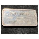 1 TROY OZ .999 FINE SILVER BACHE BAR