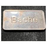 1 TROY OZ .999 FINE SILVER BACHE BAR