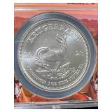 2023 S. AFRICAN KRUGERRAND 1 TROY OZ .999 FINE SILVER NGC MS70