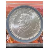 2023 S. AFRICAN KRUGERRAND 1 TROY OZ .999 FINE SILVER NGC MS70