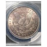 1898 US MORGAN SILVER DOLLAR ANACS ERROR SLAB MS61