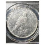 1922-D US PEACE SILVER DOLLAR PCGS AU DETAILS