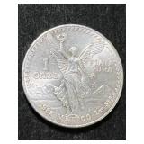 1982 MEXICAN LIBERTAD 1 TROY OZ .999 FINE SILVER