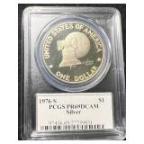 1976-S PROOF EISENHOWER DOLLAR PCGS PR69DCAM SILVER