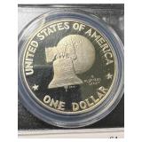 1976-S PROOF EISENHOWER DOLLAR PCGS PR69DCAM SILVER