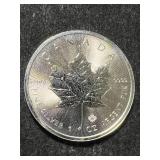 2019 CANADIAN MAPLE LEAF 1 TROY OZ .9999 FINE SILVER