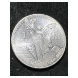 1982 MEXICAN LIBERTAD 1 TROY OZ .999 FINE SILVER