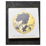 2023 AMERICAN SILVER EAGLE 24K GOLD AND PLATINUM PLATED