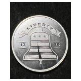1 TROY OZ .999 FINE SILVER LIBERTY ROUND