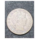 1908-D US BARBER HALF DOLLAR