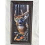 Jerry Gadamus Framed "Peek A Boo Buck" Airbrush Art - Artist Signed - Numbered 900/1000