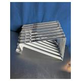 7 White heavy-duty closet shelf and rod brackets and Closet pole sockets