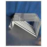 7 White heavy-duty closet shelf and rod brackets and Closet pole sockets