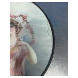 2 Hand Painted Plate and Wall Hanging Collectable Decor