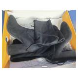 Black Fabric Boots - Size 11